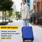 Maleta De Cabina Exclusiva Para Vuelos Europeos, Ideal Para Vacaciones De Verano Y Viajes A La Playa. Dimensiones Precisas De 55×40×20 Cm, Diseño Rígido Resistente Con 4 Ruedas Giratorias 360°, Tirador Telescópico Suave Y Cerradura De Seguridad. Ligera Y