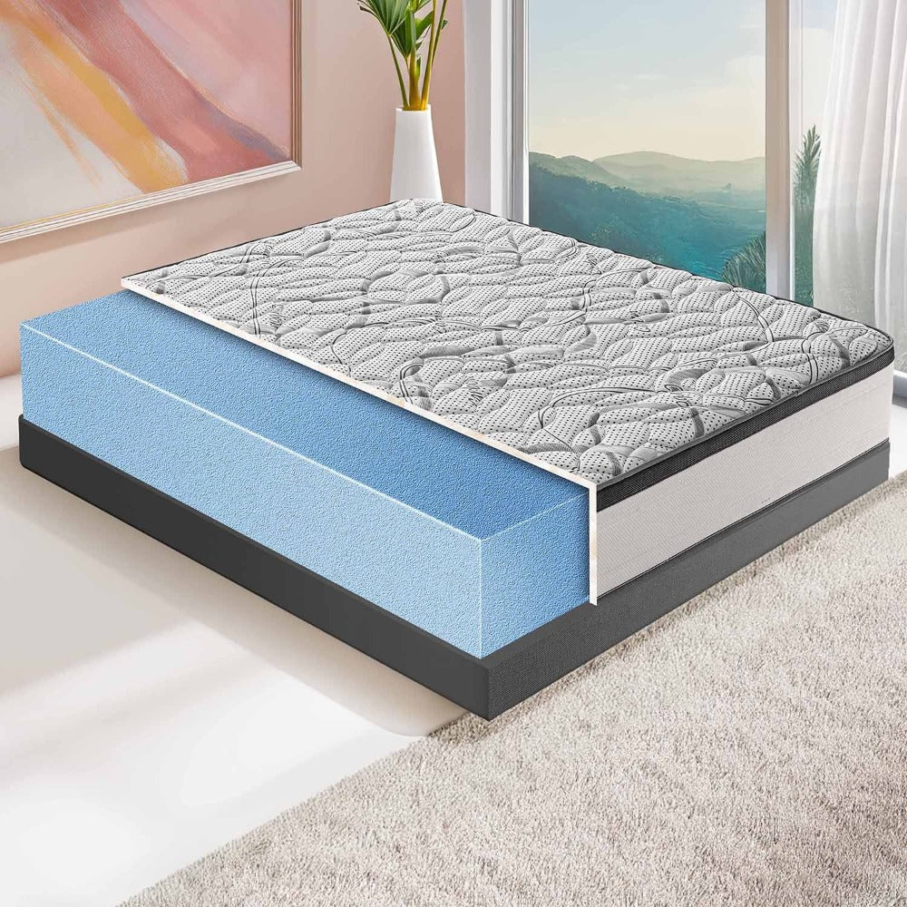 Colchón ROYAL DELUXE con Efecto MEMORY - Espuma HR de Alta Densidad - 100% Ortopédico Hecho en Italia - Funda con Efecto Relajante CARBONIO