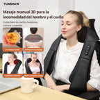 YUNSHAW Masajeador de Cuello con Calor, Masajeador Shiatsu para Cuello, Espalda, Hombro, Pie y Pierna, Masajeador de Amasamiento 3D Profundo para Casa, Oficina y Coche, Regalo Cómodo para Mamá/Papá/Mujeres/Hombres