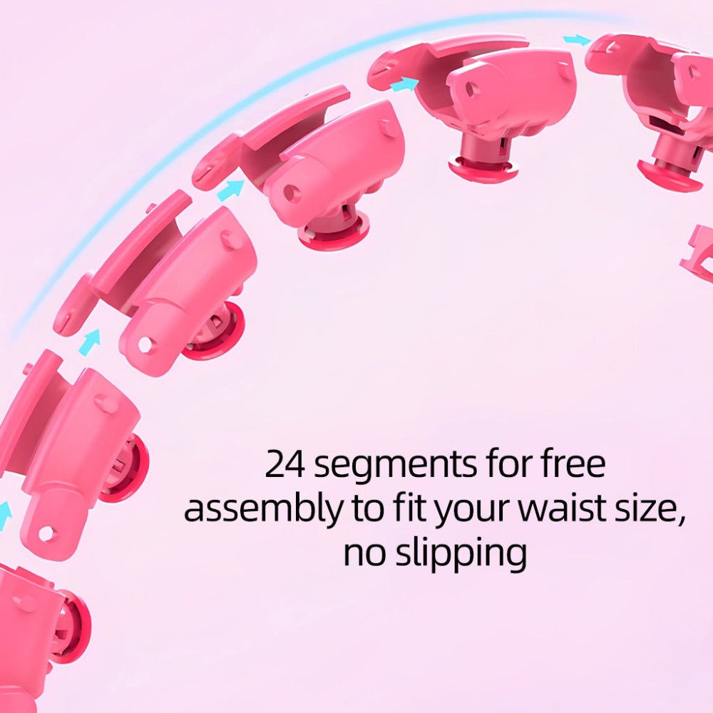 Cinta de fitness inteligente ajustable con bola hueca desmontable, cintas pesadas para pérdida de peso, talla grande 46 pulgadas/117 cm, incluye 24 enlaces desmontables y entrenador de cintura para mujeres. Nudo desmontable para ejercicios en casa, dispon