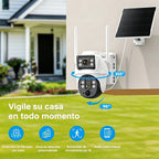 Cámara de Seguridad Exterior XIAOVV: Ofrece Versiones WiFi 2.4G o 4G LTE; Cámara PTZ con Zoom de 10x | Carga Solar | Rotación Horizontal de 355° y Rotación Vertical de 90° | Detección de Movimiento con IA, Área de Detección, Audio Bidireccional, Almacenam