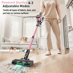 Aspiradora Escoba Multifunción 10 en 1 | Aspiradora Inalámbrica Doméstica de Alta Succión, Alcance de 45 Minutos, 3 Modos de Succión, Luz LED Verde Mejorada, Cepillo Anti-Enredos, Filtro HEPA, Cuerpo de Aluminio y Plástico, Marca SUXIANGVAC, Batería, 45KP