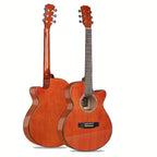 Guitarra Folk Brillante de 40 Pulgadas, Ideal para Novatos, Adultos Principiantes, una Herramienta de Práctica y una Guitarra Acústica Fácil de Usar para Estudiantes