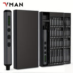 Destornillador Eléctrico, Kit de 68 en 1 con 64 Puntas Magnéticas, Herramienta Inalámbrica de Precisión para Reparación de Teléfono, Cámara y Laptop