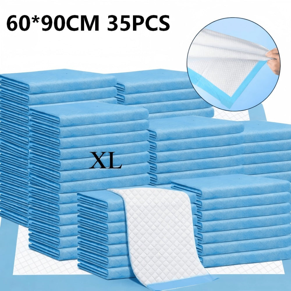 Empapadores para mascotas, almohadillas absorbentes desechables para perros y gatos, extra gruesas, anti fugas, control de olores, tapetes de entrenamiento interior,60x90cm 35PCS 60x60cm 35PCS