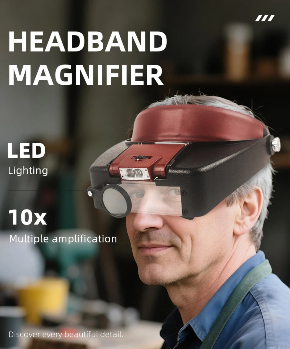 Lupa con luz LED ajustable plegable | Lectura reparación precisión y manualidades
