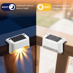 Luz solar exterior | HOTU Kit de 16 Luces Solares para Vallas Exteriores, Iluminación LED IPX4 para Jardín, Lámpara Solar para Escaleras