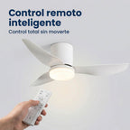 Ventilador de Techo con Luz LED 86 cm Silencioso, Motor DC de Bajo Consumo, 6 Velocidades, Luz Regulable 3000K-6500K, Mando a Distancia, Temporizador y Función Memoria, Ideal para Dormitorio y Salón