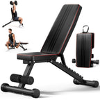 1 Banco de Halteres Plegable y Ajustable - Taburete de Fitness para Entrenamiento de Peso que Ahorra Espacio para Gimnasio, Entrenamiento Físico, Ejercicio Corporal y en Casa - Diseño Compacto, Portátil y Ergonómico