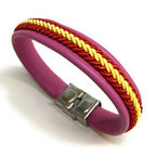 Pulsera De Piel Bandera De España (Hecho a Mano) | Complementos de Moda Unisex para Hombres y Mujeres de Estilo Atemporal y Elegante | Regalos Originales y Exclusivos
