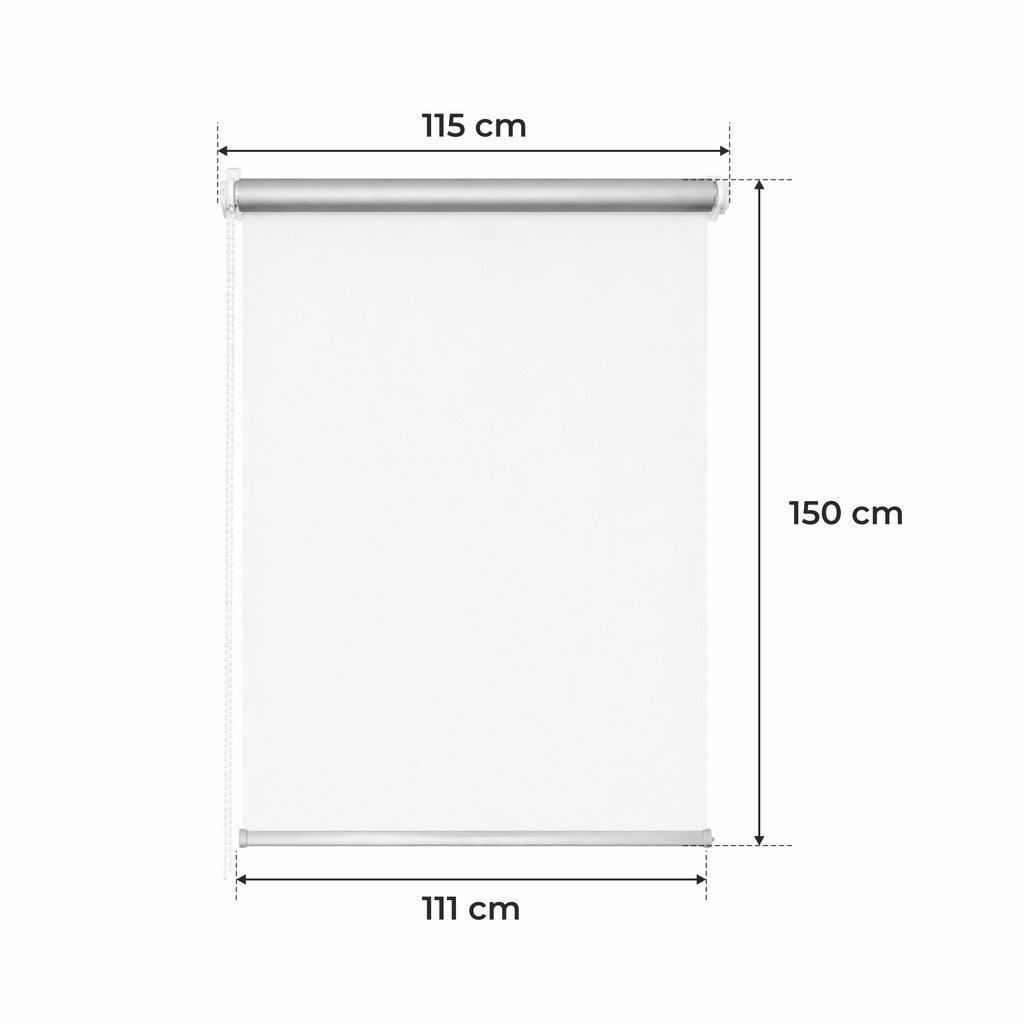Persiana Térmica • BLANCA • 32 Tamaños • BOJANEK TERMO • Soportes Ajustables • Instalación en Ventana Sin Taladro • Mecanismo de Cadena • Protección Solar y Térmica • Ideal para Sala, Dormitorio, Cocina, Oficina • Persiana Térmica Blanca Día y Noche • Est