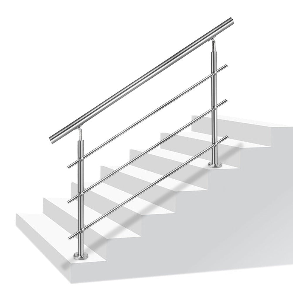 Kit de barandilla de escaleras en acero inoxidable para exteriores e interiores sin barras transversales