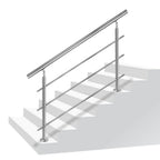 Kit de barandilla de escaleras en acero inoxidable para exteriores e interiores sin barras transversales