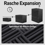 24X tapetes absorbentes de espuma acústica autoadhesiva anidada para insonorización de 30*30 cm