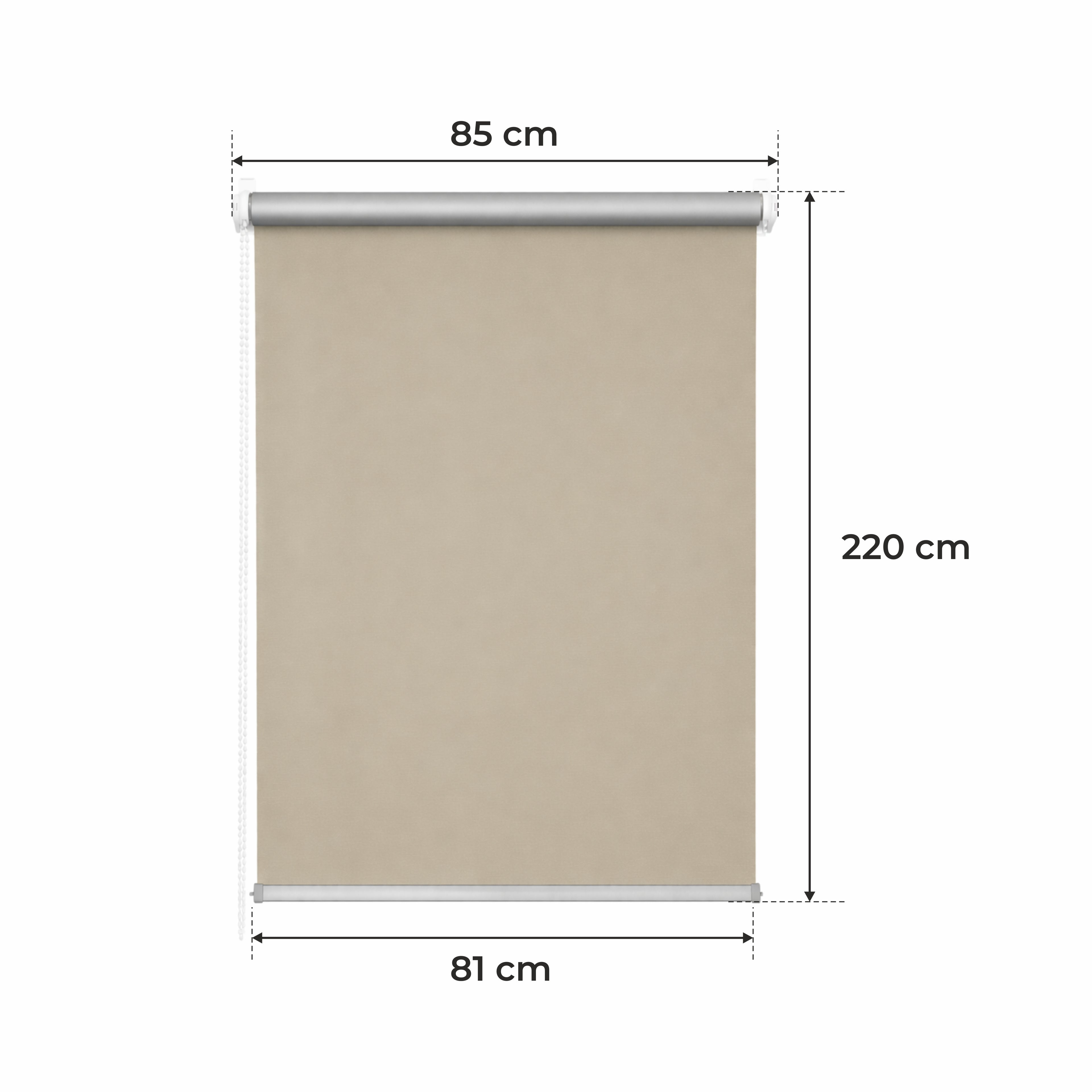 Persiana Térmica • BEIGE • 32 Tamaños • BOJANEK TERMO • Manijas Ajustables • Instalación en Ventana Sin Taladro • Mecanismo de Cadena • Protección Solar y Térmica • Perfecta para Sala de Estar, Dormitorio, Cocina, Oficina • Persiana Térmica Blanca Día Noc