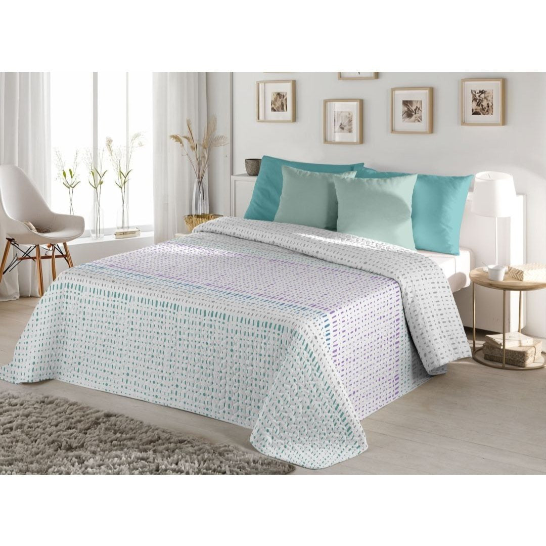 Colcha Reversible de Verano Bouti, Edredón de Microfibra Estampado, Ligera y Transpirable para Todas las Estaciones, Manta Fina para Primavera y Verano (Sin Fundas de Almohada)