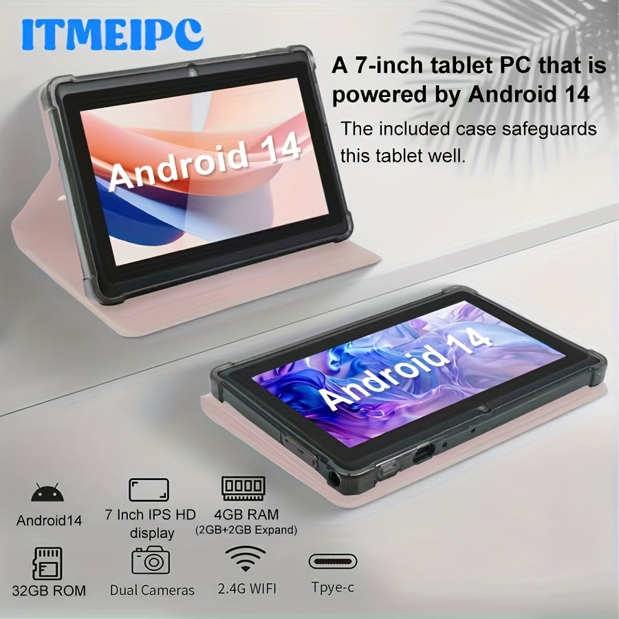 Tablet Android de 7 pulgadas para estudio entretenimiento y viajes | diseño funcional