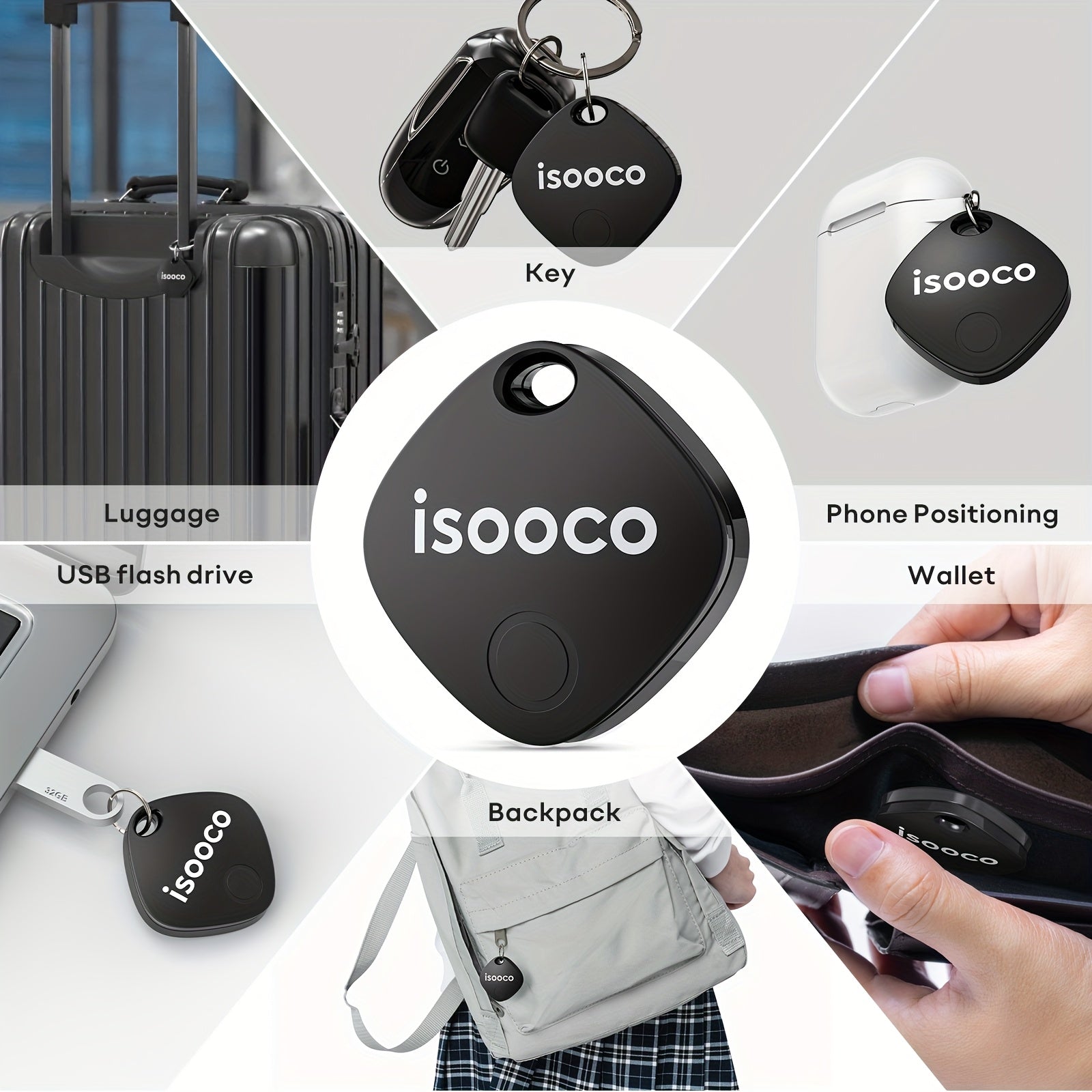 Pack de localizadores inteligentes para llaves, bolsos y objetos personales