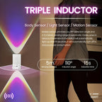 Luces nocturnas con sensor de movimiento para dormitorio baño pasillo y armario | 4 piezas y 7 Colores y Recargable