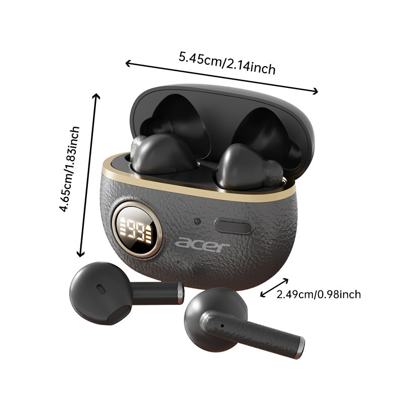 Auriculares Bluetooth | Acer Ohr Auriculares inalámbricos de 13.82 metros, calidad de sonido estéreo, auriculares con reducción de ruido en