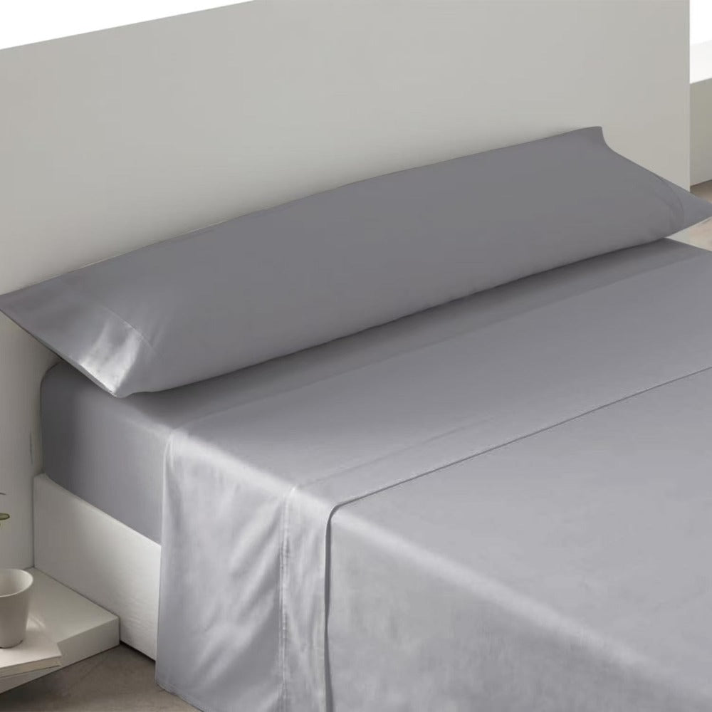 Juego de Sábanas Lisas de 3 Piezas para Verano, 100% Poliéster Suave , Juego de Cama (Sábana Encimera, Bajera Ajustable y Funda de Almohada)