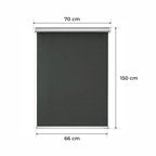Persiana Térmica Enrollable • Grafito • 32 Tamaños • BOJANEK TERMO • Soportes Ajustables • Instalación en Ventana Sin Taladro • Mecanismo de Cadena • Protección Solar y Térmica • Ideal para Sala, Dormitorio, Cocina, Oficina • Persiana Térmica Blanca Día y