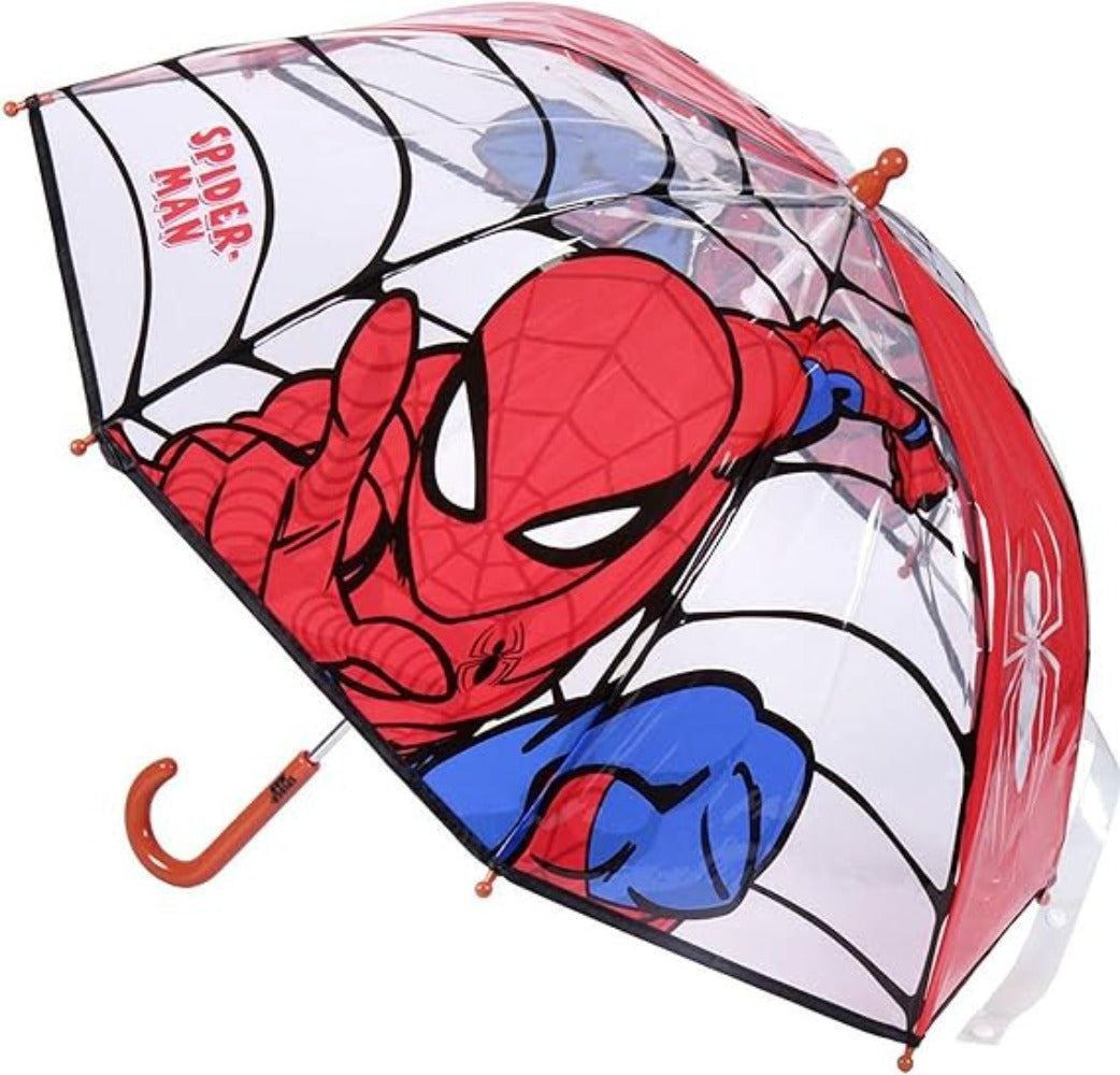 Paraguas de lluvia unisex para niños, transparente y multicolor, con forma de campana