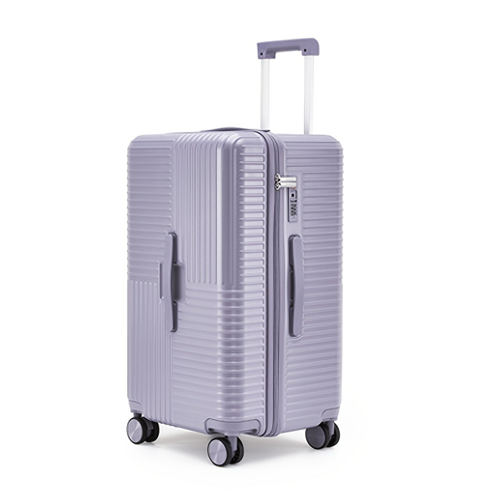Maleta de mano de 20 pulgadas con forma de cubo, equipaje rígido ligero de gran capacidad con ruedas giratorias y cremalleras de doble protección, trolley de viaje multiusos para negocios y vacaciones