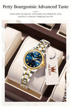 Relojes de Mujer OLEVS: Elegantes y de Moda para Negocios, Diseño Femenino para Muñecas Pequeñas, Cara Pequeña, Tono Dorado y Plateado, Correa de Acero Inoxidable, Cuarzo Analógico, Fecha y Día, Luminiscente, Esferas en /Blanco/Dorado/Azul