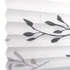 1pc Cortinas Plisadas Sin Taladro Requerido Con Portarrollos de Clip, Cortinas Plisadas de Clip, Cortinas Opacas de Protección Solar con Diseño de Ramas de Árbol, Cortinas para Ventanas y Puertas