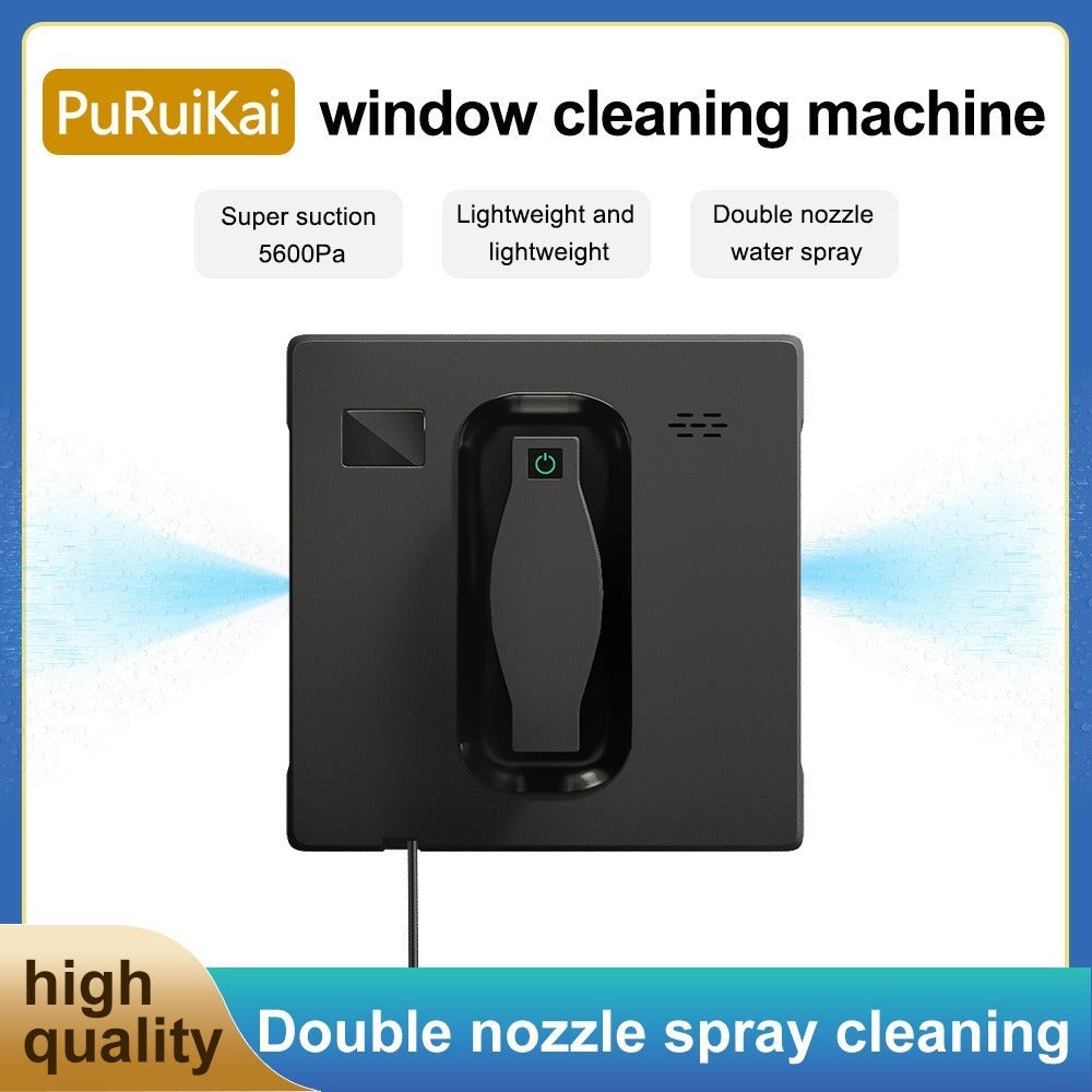Puruikai 21B Black Friday Navidad Nuevo Producto Almacén Local Cuadrado Robot de Limpieza de Ventanas Inteligente, Control Remoto Rociado Automático de Agua Limpieza de Vidrios de Ventanas Dios HCR-21B, Adecuado para el Hogar, la Oficina