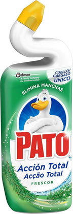 Pato WC Frescor total- Limpiador Quitamanchas para Inodoro 2 Unidades*750 ml-Pato WC Acción Total limpiador para inodoro Oceano, limpia y perfuma 2 Unidades*750 ml