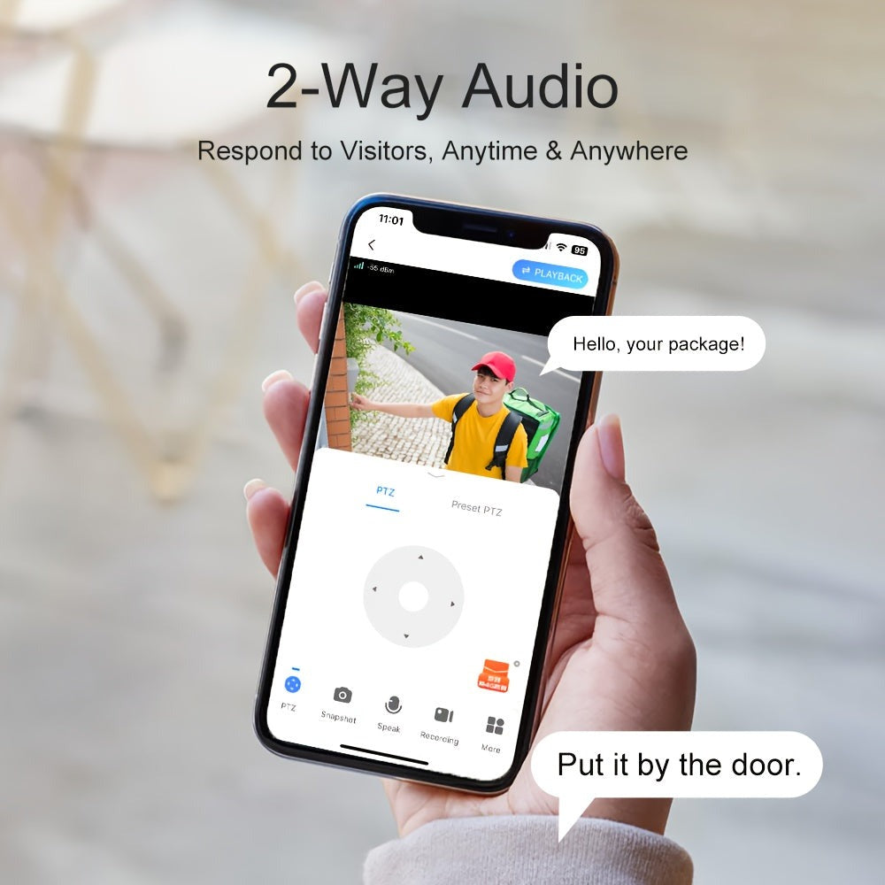 Cámara de seguridad 4G 4MP con energía solar [Sin conexión Wifi] con batería grande de 10000Mah, PTZ de 360°, visión nocturna a color, detección humanoid de IA, alarma de luz y sonido, audio bidireccional, almacenamiento en la nube/local, adecuada para pa
