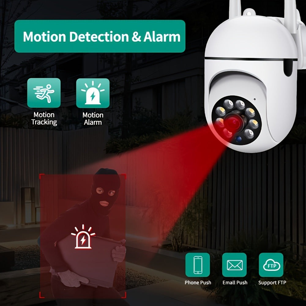Cámaras de Vigilancia Exterior 3pcs 1080P FHD para Black Friday: 355° PTZ Pan-Tilt, Visión Nocturna en Todo Color, Comunicación Bidireccional y Más, Perfectas para Seguridad en Hogares/Pequeños Negocios (Propietarios)