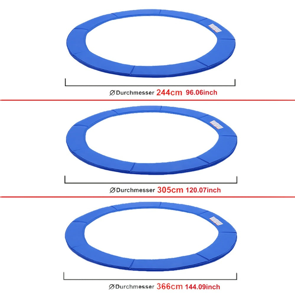 Borde de la cubierta del marco del trampolín, acolchado, diámetro 244 cm/305 cm/366 cm, juego de accesorios para trampolín con cubierta de resorte acolchada, resistente al desgarro y duradero.