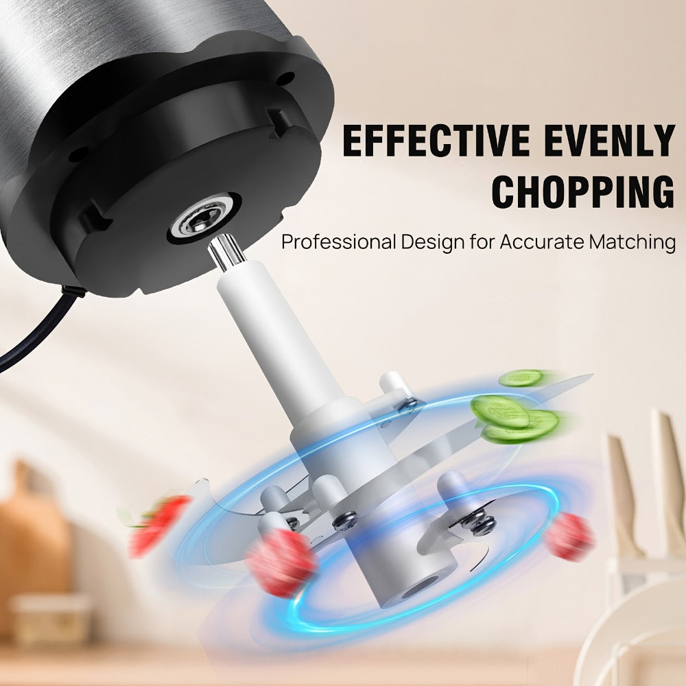 Picadora de carne eléctrica de 1600 vatios con cortador de alimentos multifunción, incluye un contenedor de vidrio de 2 litros y 4 cuchillas de acero inoxidable, 2 velocidades para carne, frutas, verduras, nueces, zanahorias y uso general en la cocina