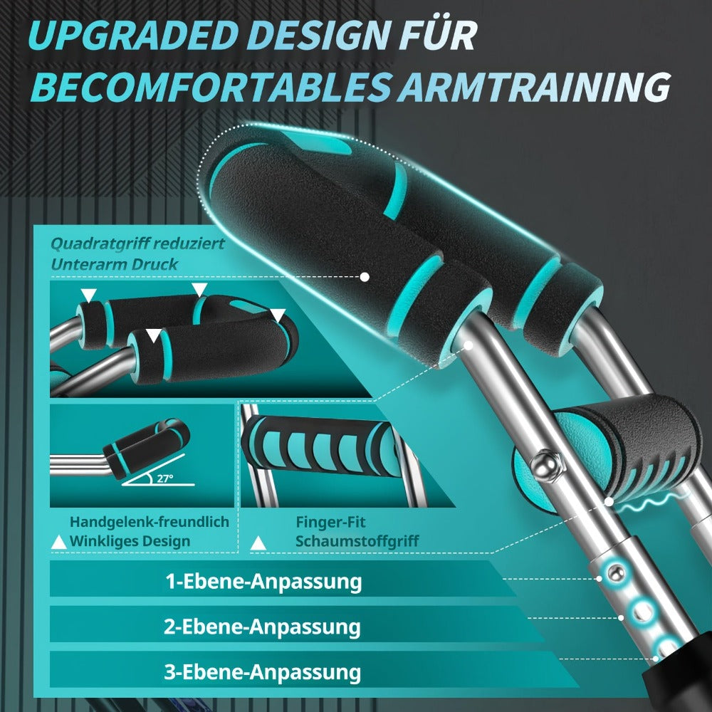 Barra de entrenamiento de fuerza para brazos ajustable, dispositivo de ejercicio para brazos de 27.22-40.82KG, equipo de fitness de dos cabezas con diseño desmontable, adecuado para fitness/equipo de fitness/barra de fuerza para brazos, equipo de gimnasia