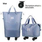 Bolsa de fitness portátil, bolso de mano de gran capacidad con ruedas universales desmontables, regalo perfecto de festividades para familiares y amigos, hecha de tela Oxford, adecuada para fitness, viajes y compras en supermercados y centros comerciales