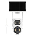 XIAOVV 1 pza/3 pzas Cámara de seguridad solar inteligente PTZ de doble lente y doble vista para exteriores. Cuenta con monitoreo de /inclinación de 360°, panel solar incluido, detección de movimiento con visión nocturna en color y audio bidireccional. Ide