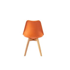 Sillas de comedor MCC Direct en juego de 4 piezas, sillas de cocina, sillas de oficina, silla de concha de diseño, "Eva" disponible en 7 colores de moda