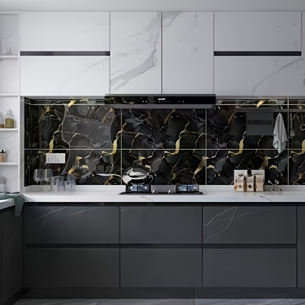 20/40pcs Efecto Mármol 3D Autoadhesivo 60*30cm Decoración de Pared - Vinilos Adhesivos para Cocina y Baño - Fáciles de Limpiar para Navidad y Halloween