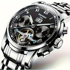 Reloj Mecánico Deportivo Casual de Lujo con Espalda Transparente, Cuerpo Automático y Resistente al Agua para Hombres como Regalo Festivo