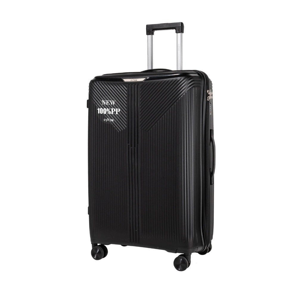 Maleta espaciosa de PP de 28" diseñada para equipaje de factura. Cuenta con ruedas silenciosas, cerradura antirrobo con contraseña y construcción duradera. Perfecta para viajes de larga distancia, viajes familiares y viajes diarios, un imprescindible para