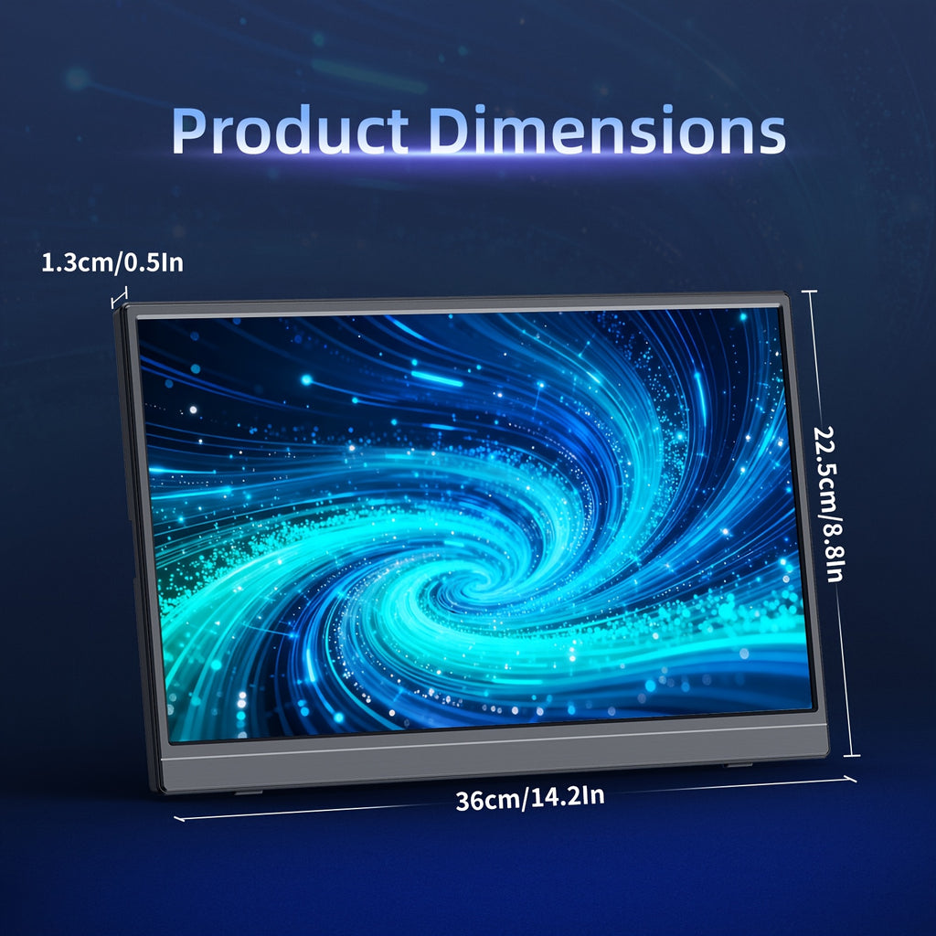 Monitores de ordenador | Monitor Portátil de 15.6 Pulgadas con Soporte Integrado, Pantalla IPS FHD 1080P para Juegos, Frecuencia de Actualización