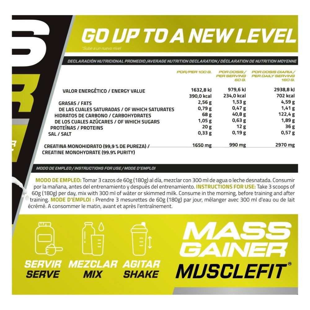 Ganadores de Peso 3kg - MuscleFit - Aumento de Masa Muscular