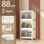 Armario plegable de almacenamiento con ruedas 88 cm plegable | Oficina, cocina y dormitorio