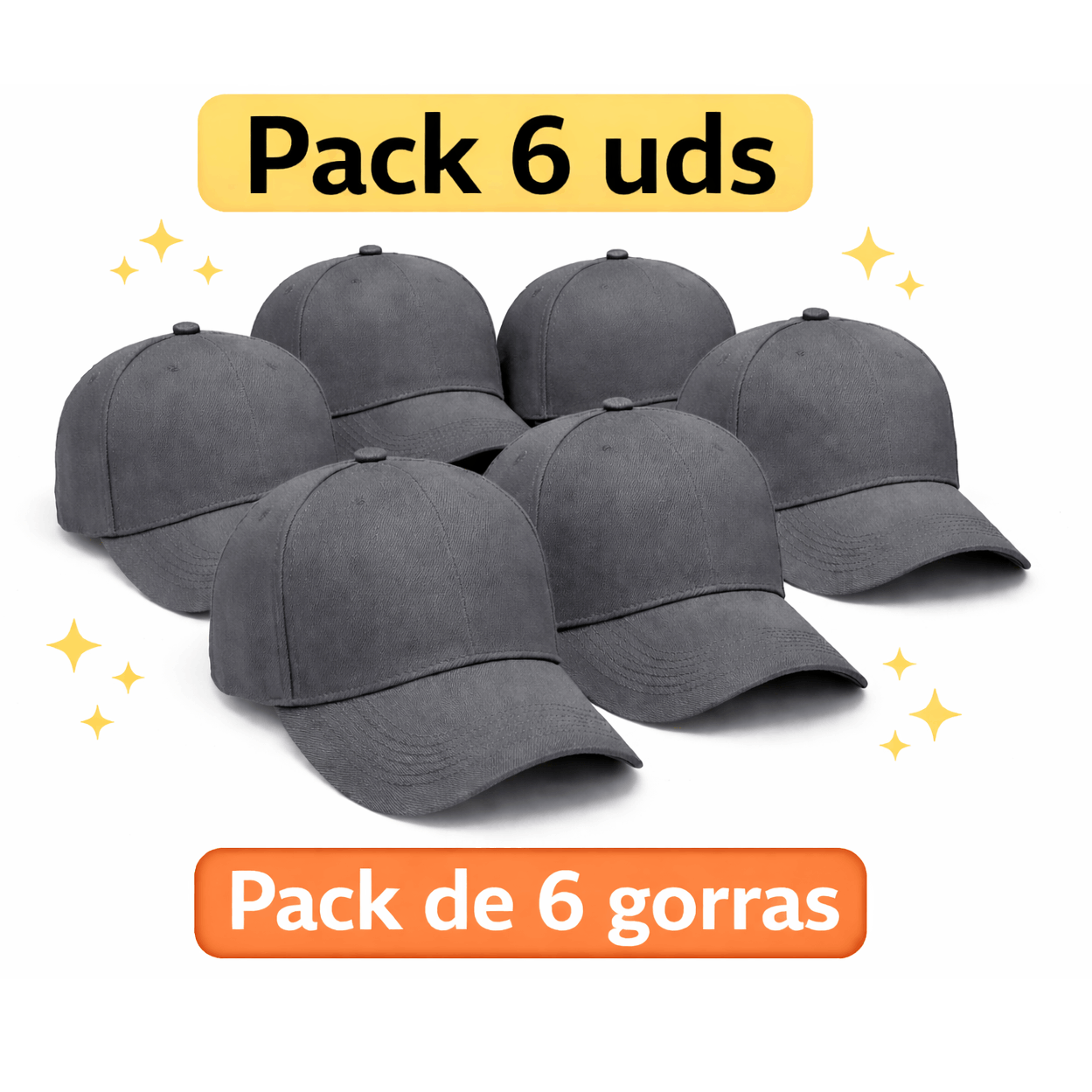 PACK DE 6 GORRAS