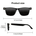 Gafas de audio inteligentes multifuncionales con tecnología de onda sonora incorporada, altavoz lineal, compatibles con llamadas inalámbricas, contestar llamadas, rechazar llamadas, escuchar música con gafas, control de fotos, batería grande de 85mAh*2, b
