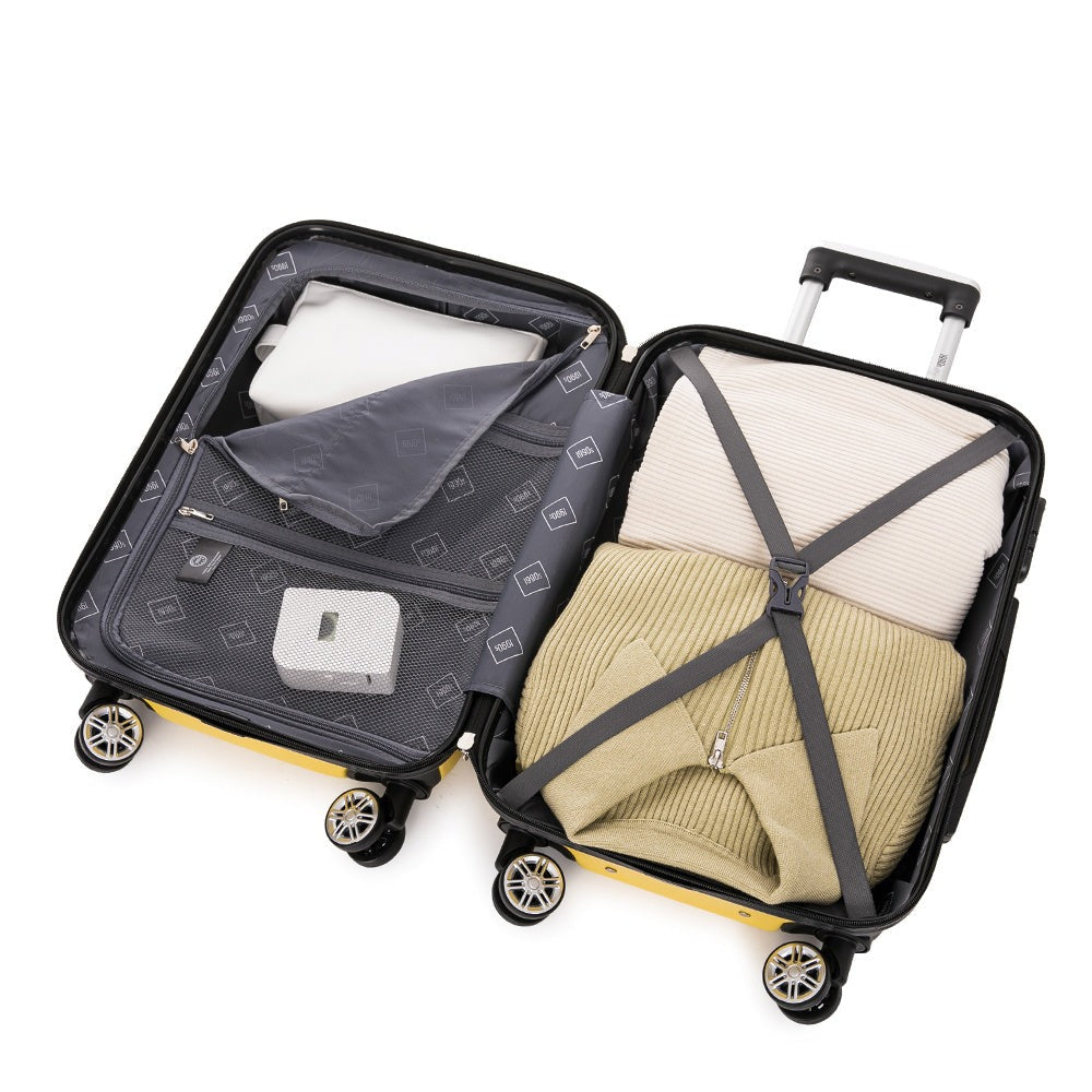 Maleta de Cabina Policarbonato 55x40x20cm (40L) - 20 Pulgadas - Negro/Azul/Amarillo/Rojo/AzulMarino/Plaeada/RosaDorada/Menta