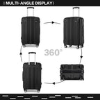 Maleta de embarque de carcasa rígida ABS 55x35x20cm, carrito de viaje, equipaje de mano de cabina, 33L, regalo de Black Friday, Día de Acción de Gracias, Navidad